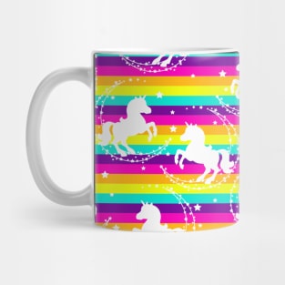 Unicorn pattern rainbow magical Mug